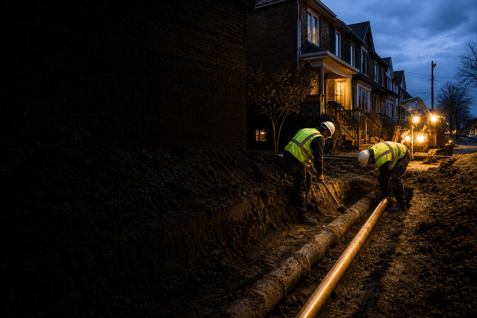 Lead pipe replacement work in Toronto